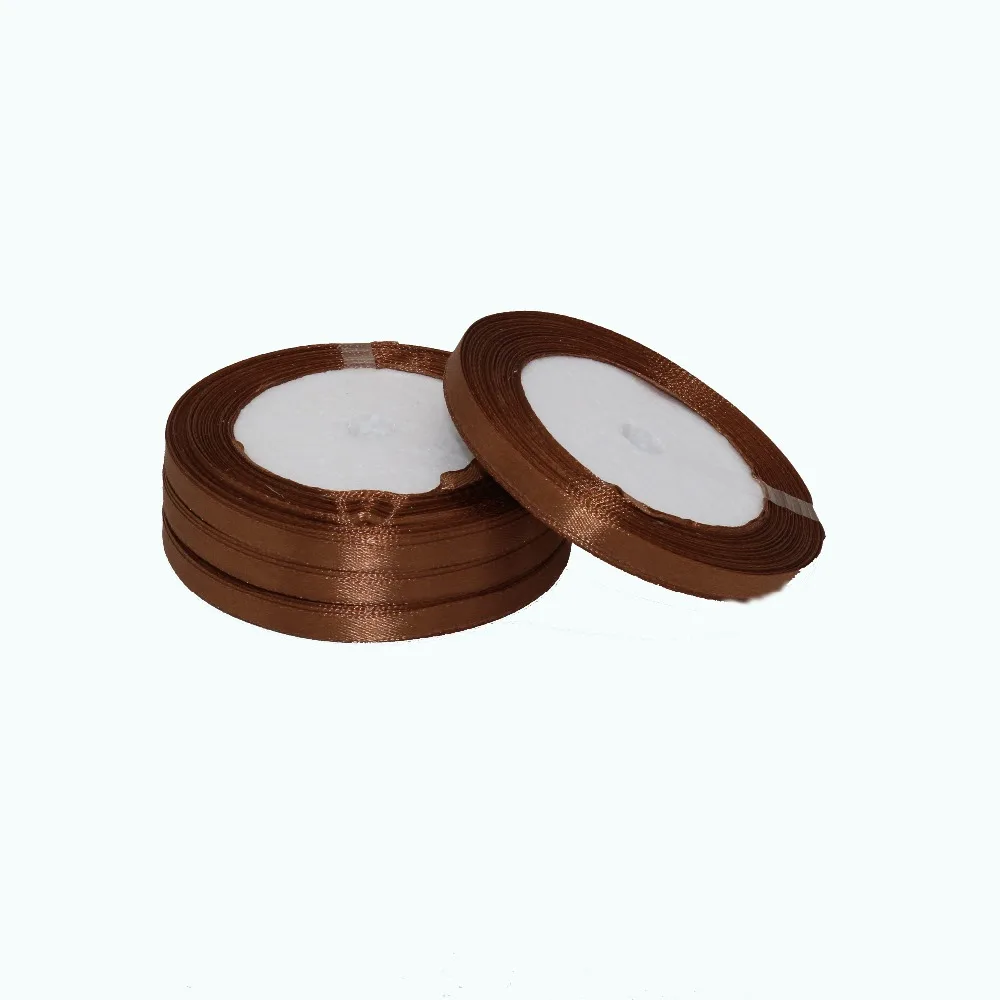 Атласная Лента бренда лента бронв 25 ярдов шелковая для свадьбы украшение