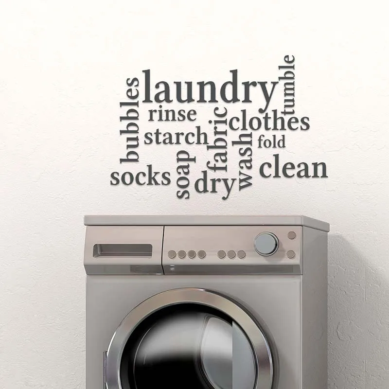 

Stickers Laundry Room Rules Vinyl Wall Decal Mural Art Wallpaper Home Decor House Decoration Poster 30 cm x 46 cm