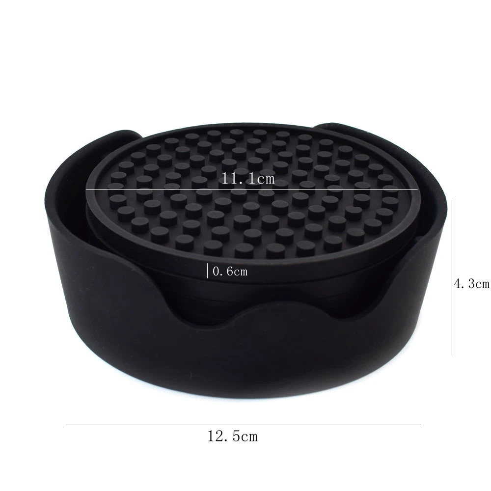 Силиконовые подставки для напитков с держателем 6 шт./компл.|Коврики и подложки| |