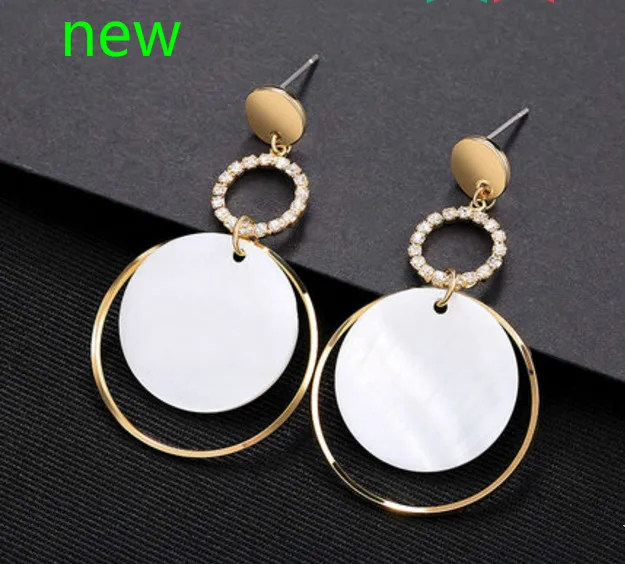 925 Серебряные иглы shell серьги женские простые темперамент корейской личности