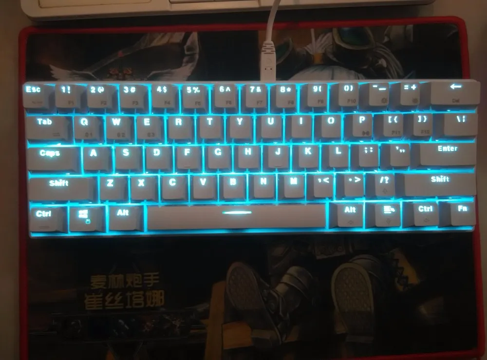 RK61 клавиатура Bluetooth Cherry mx blue rk 61 мини беспроводная механическая клавиатура с подсветкой игры в покер макет