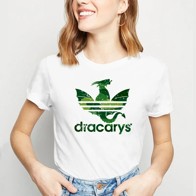 xb42215 Dracarys Футболка женская мама драконов белая с принтом vogue Футболка camiseta летние топы dracarys Винтажная Футболка femme mujer - Цвет: xb42215