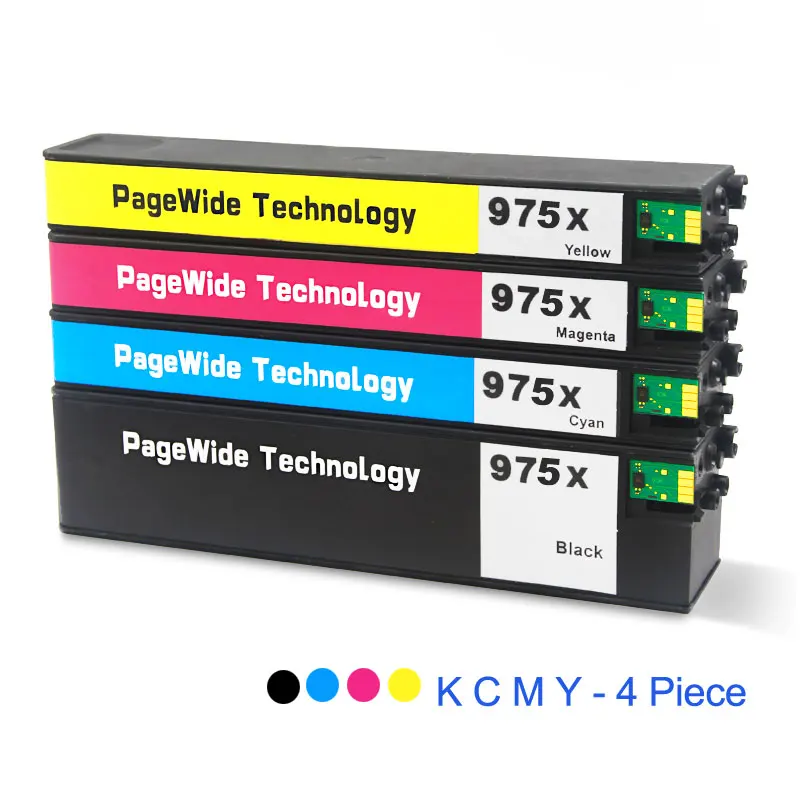 One Set - 4 PCS Третий вечерние 975 для hp 975XL Восстановленный чернильный картридж для hp 352dw 377dw 452dn/dw 477dn 477dw 552dw 577dw P55250dw P57750dw - Цвет: One Set - 4 PCS