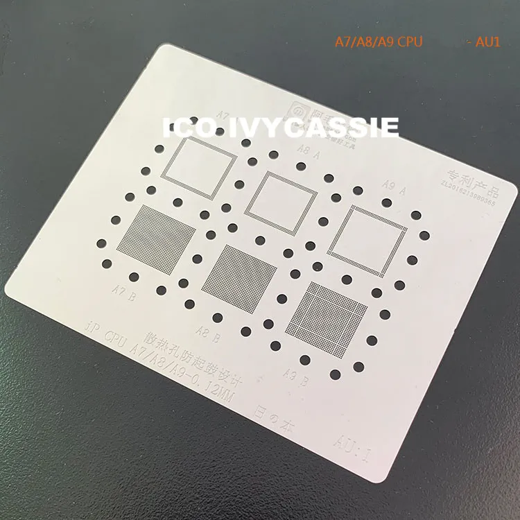 Для iPhone 5S 5C SE 6 6Plus 6S 6SP A7 A8 A9 CPU RAM Amaoe BGA Stencil Reballing IC Chip Pins Оловянная сеть для пайки