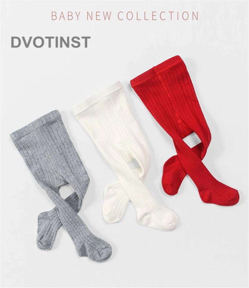 Dvotinst/Одежда для новорожденных девочек зимние теплые модные хлопковые колготки