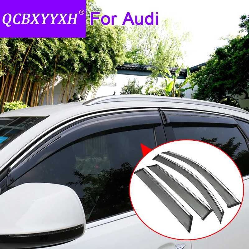 4 шт. Авто Стайлинг тенты укрытия окно козырек Дождь бровей для Audi A3 A4 седан