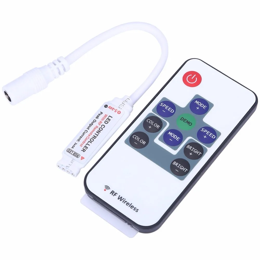 DC 5 V-24 V 10 ключей Мини RF пульт дистанционного управления для 3528 5050 RGB светодиодные