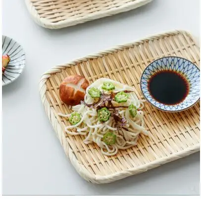 Лапша Soba с Холодной Лапшой и бамбуковыми корзинами ручной работы Бамбуковая