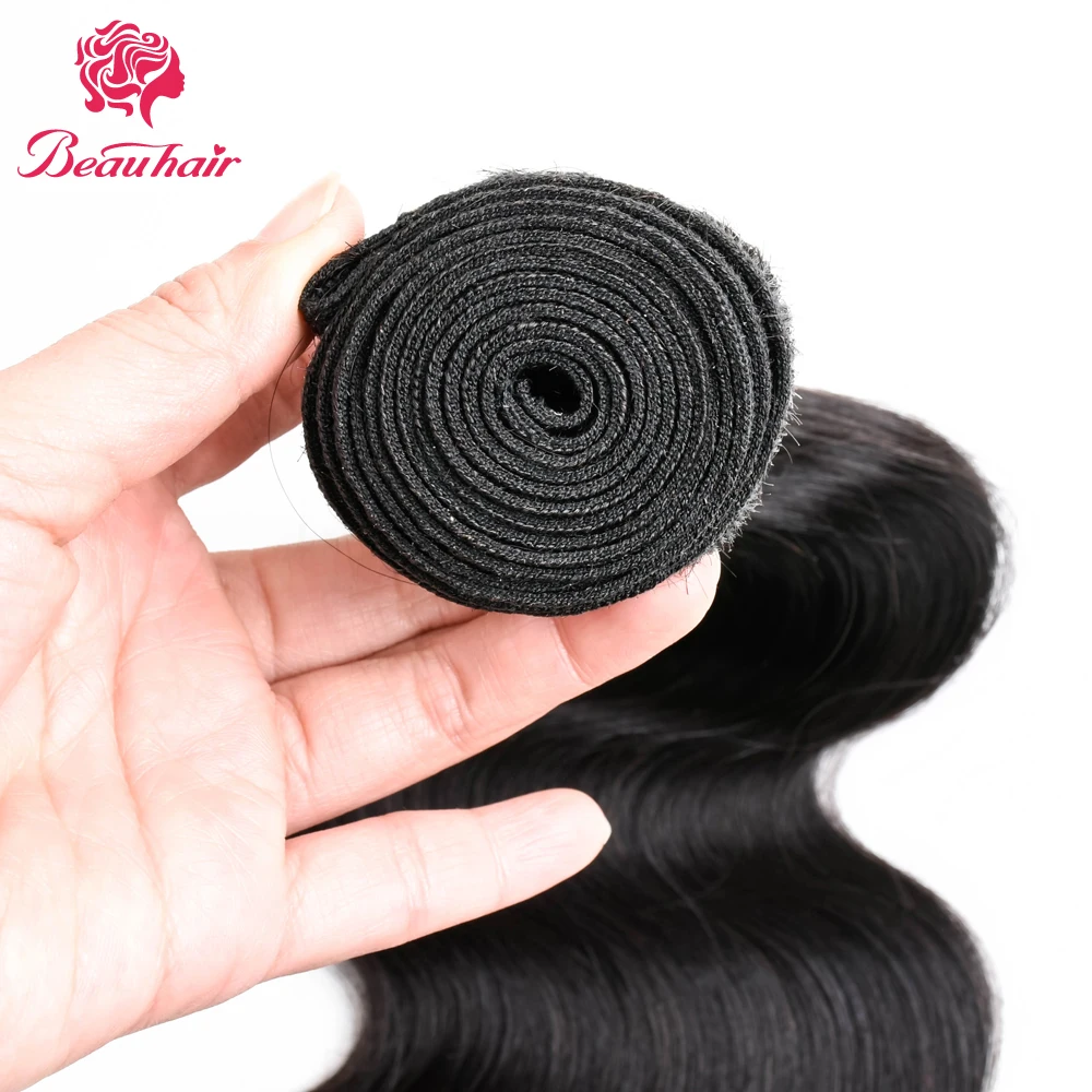 Beau hair1bundle 8-24 inchbrazilian объемная волна пучки волос remy волосы натуральный Цвет Пряди человеческих волос для наращивания для женщин