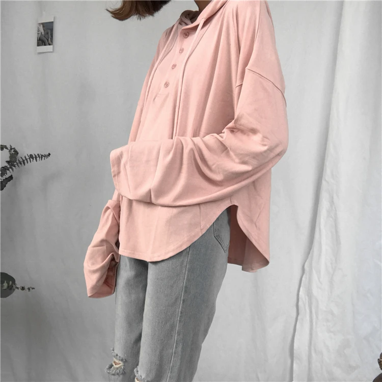 

Plus Size Fashion Brand Hooded T Shirts Women Spring Fall Solid Style Camiseta Feminina Lady Tops Plus Size Tees Camisa Feminina