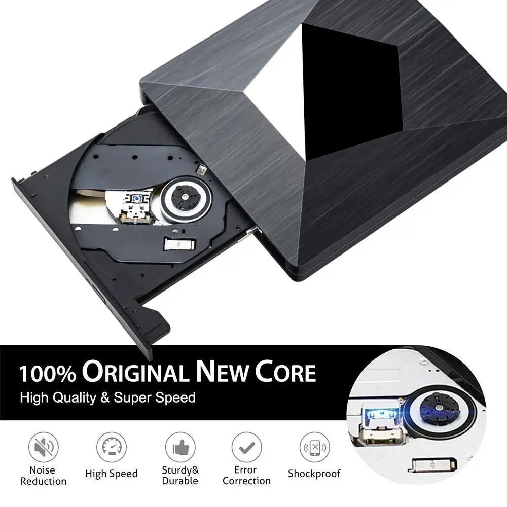 Внешний CD-привод YiYaYo USB 3 0 проигрыватель DVD RW записывающее устройство тип