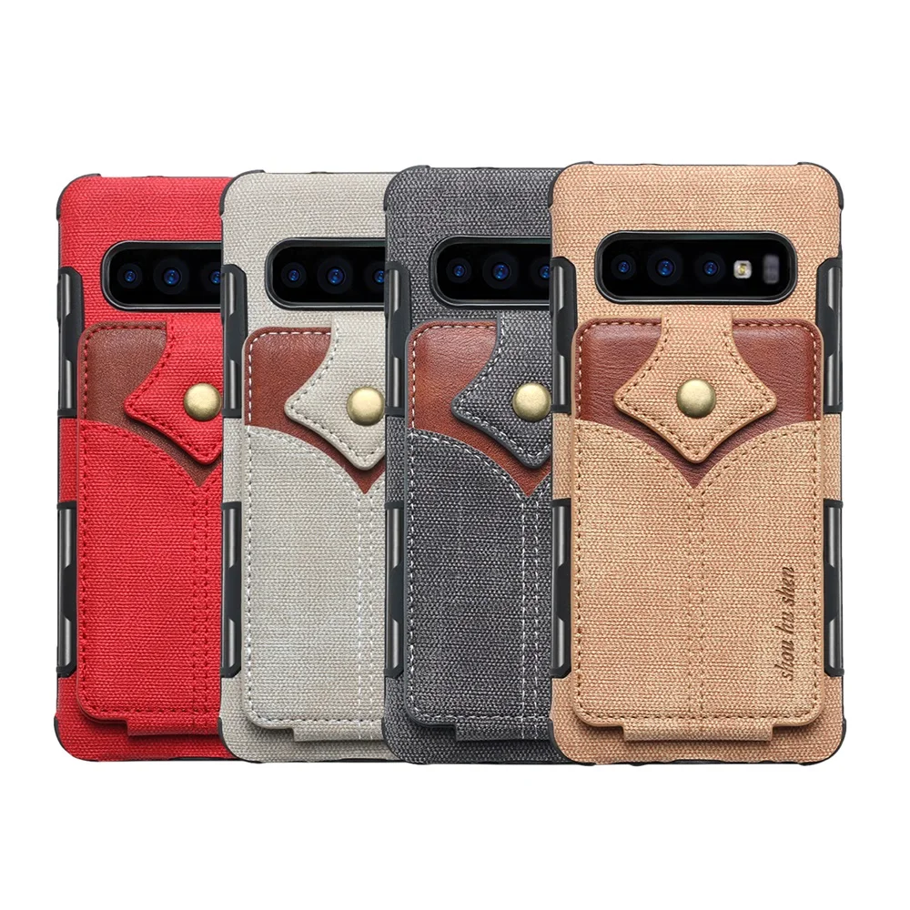 Роскошный деловой чехол для Samsung galaxy S10 Plus S10E S9 S8 + с отделением кредитных карт флип