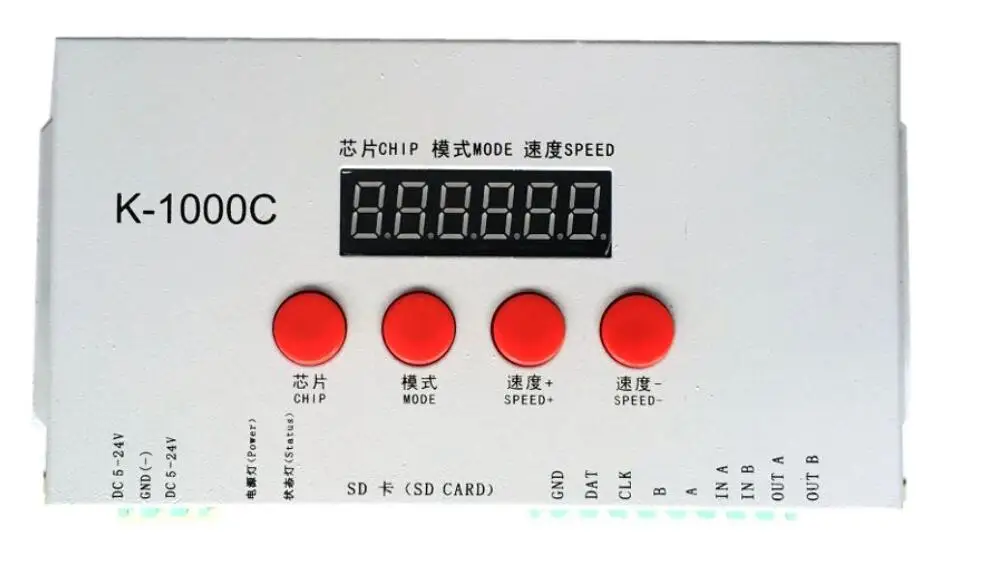Пиксельный светодиодный контроллер SPI-карты K-1000C (обновлен T-1000S), макс. 2048 пикселей, поддержка WS2801, WS2811, WS2812B, UPS1903, SK6812, LPD6803 (art.: 3920ce653a4eb) - 3920ce653a4eb
