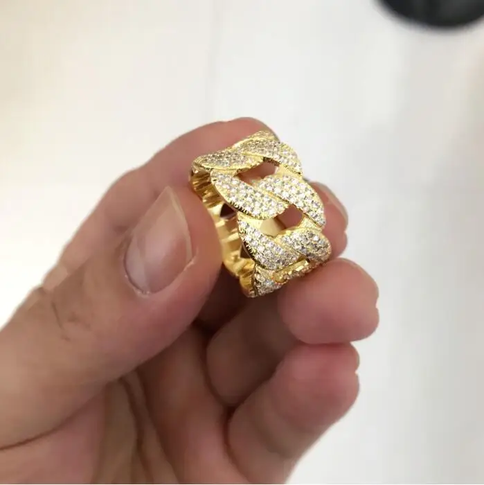 2019 Специальное предложение Anillos США Размер 8 10 хип хоп украшенное кубинским