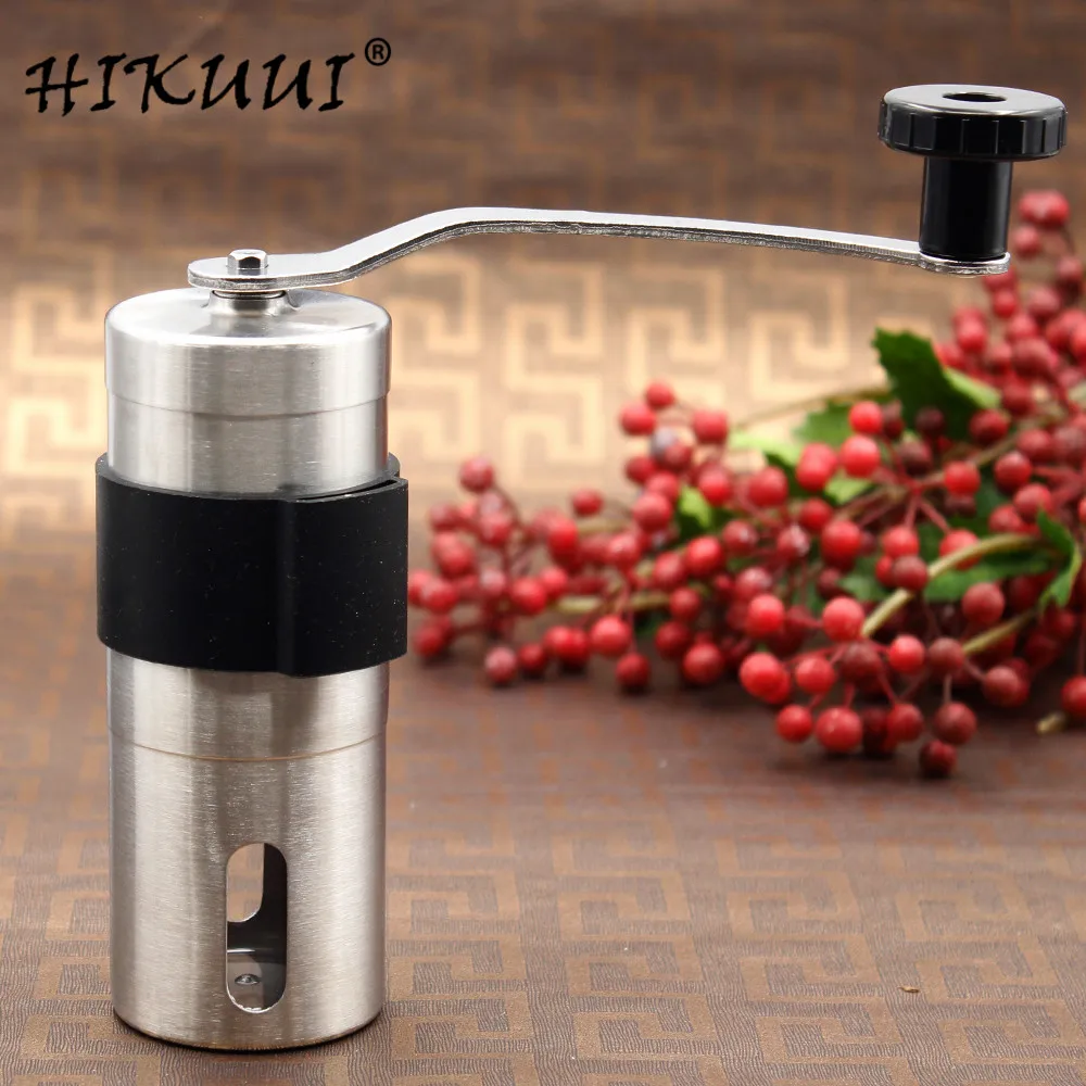 Кофемолка HIKUUI ручная с керамическим сердечником и ручкой из нержавеющей