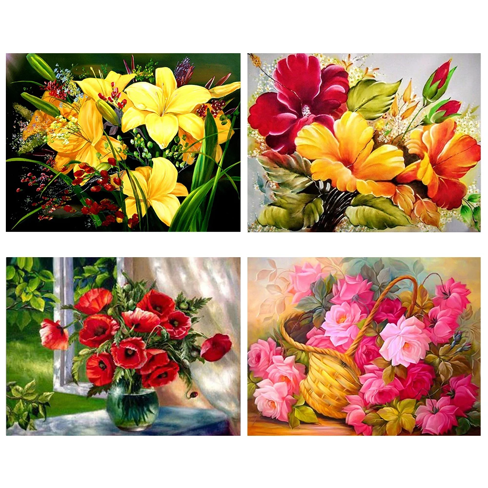 Алмазная вышивка распродажа Цветочные Стразы картины алмазная живопись полная