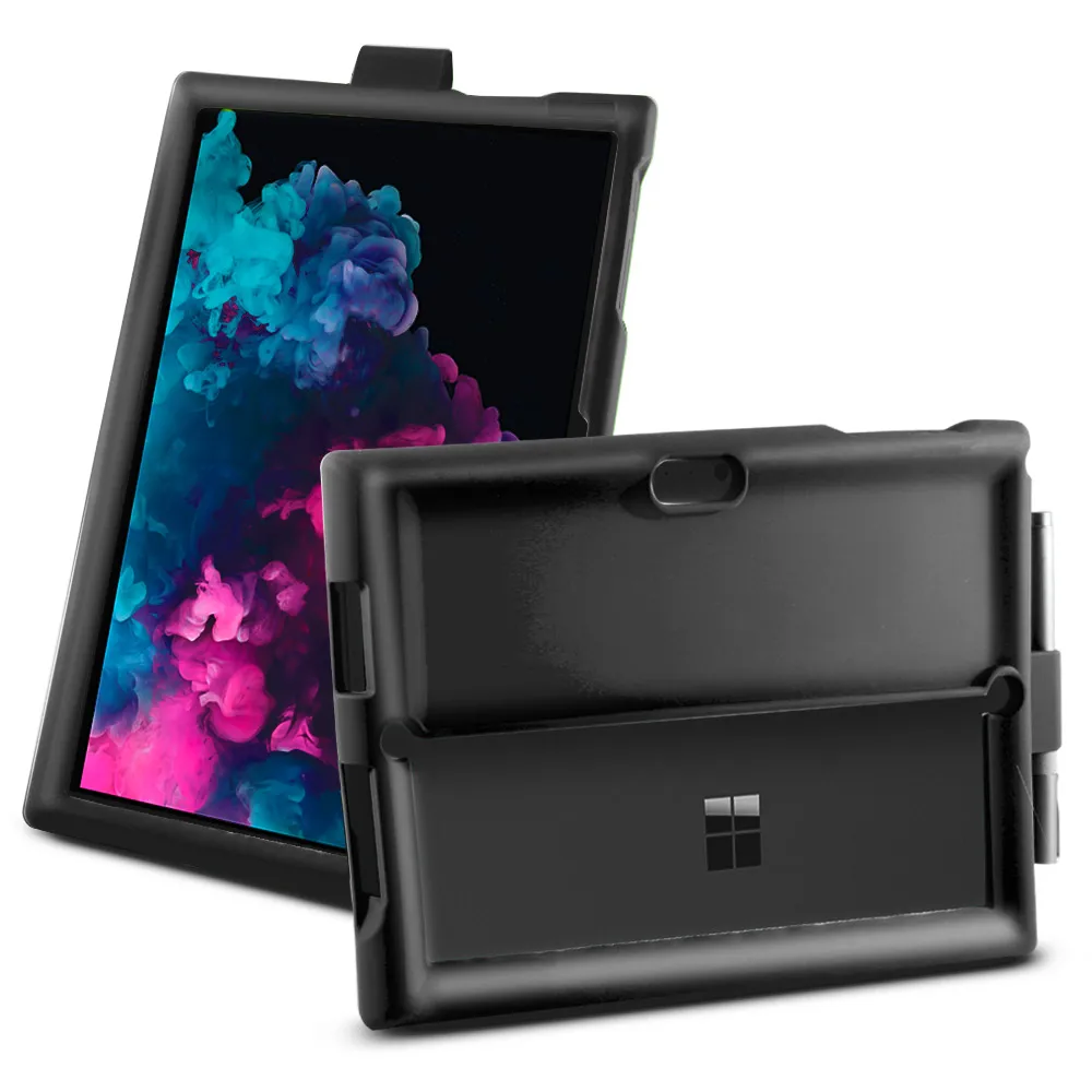 Для microsoft Surface Pro 3, 4, 5, 6, чехол Чехол для задней части планшета чехол силиконовый плоский корпус защитой от ударов при падении и анти-скольжения с ручкой паза крышка