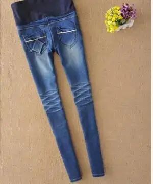 Джинсы с эластичным поясом для беременных Брюки осень/зима 2017 Новинка брюки