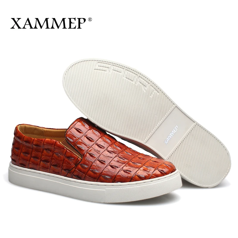 Кроссовки Xammep мужские без шнуровки брендовые сникерсы из искусственной кожи