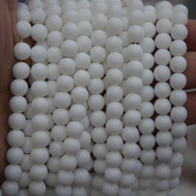 Синтетические круглые стеклянные бусины для браслетов ожерелий 4/6/8/10 мм|Бусины| |