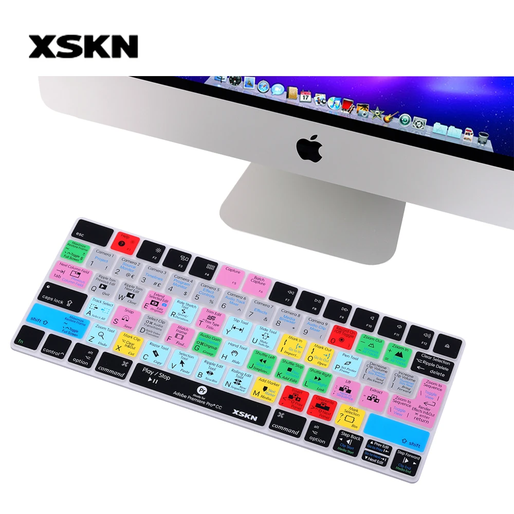 Чехол для клавиатуры XSKN Apple Magic Keyboard (MLA22LL/A) функциональный силиконовый чехол