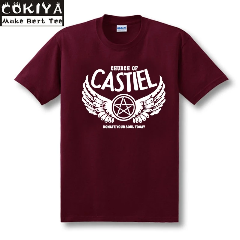 MISHA COLLINS CASTIEL футболка сверхъестественная 8 цветов Размер XS XXL Мужская Женская