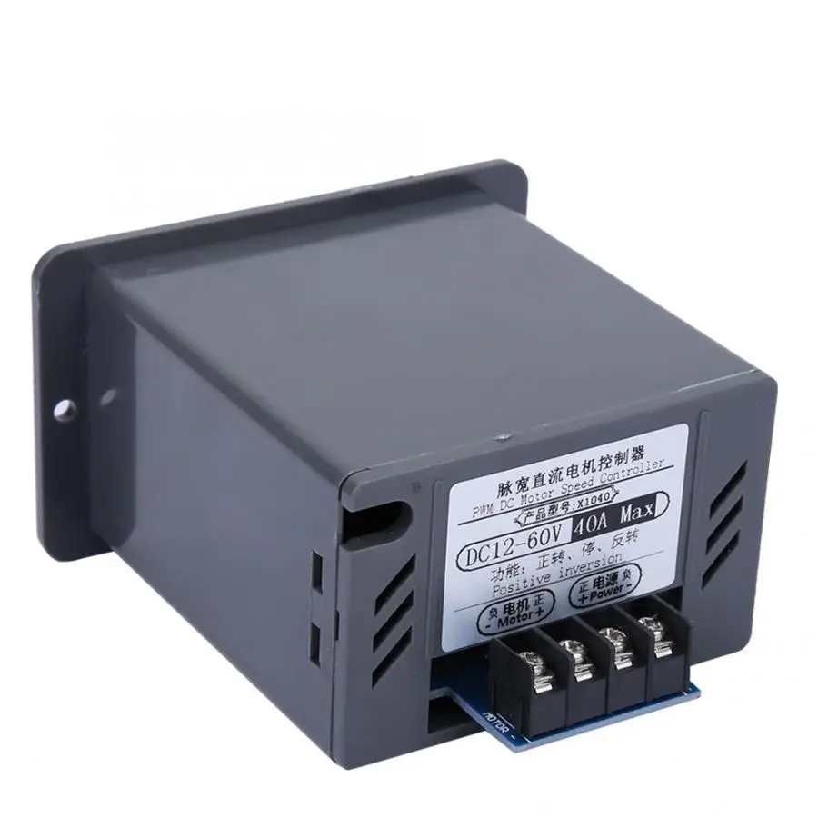 Регулятор скорости двигателя DC 12-60V 40A PWM щетка регулятор скорости двигателя CW CCW Реверсивный переключатель Регулятор оборотов