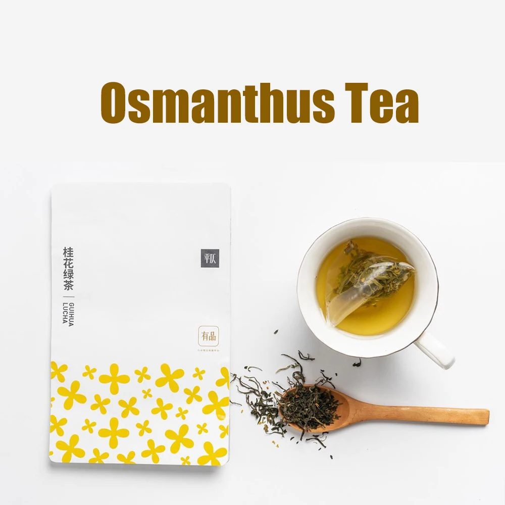 Osmanthus Tea Xiaomi Youpin чайные пакетики Роза лимон черный чай улун Фрукты Красный чайный пакетик заварочный лист чайные пакетики для друзей подарок 20 шт/50 г - Цвет: Osmanthus Tea