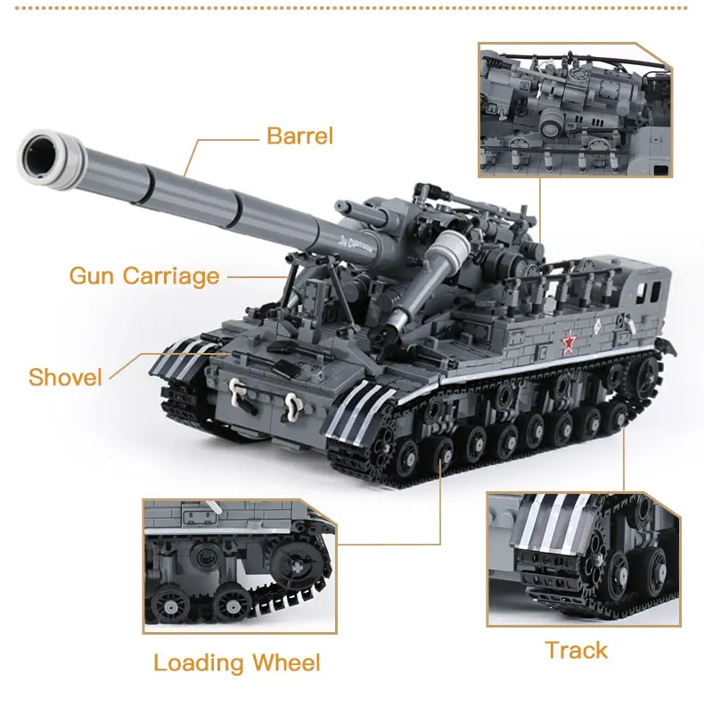 1832 шт XINGBAO военной серии T92-Tank набор строительных блоков Кирпичи пересечения