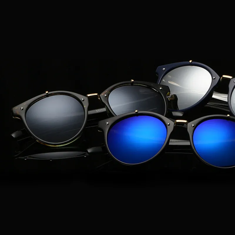 Мужские и женские солнцезащитные очки в стиле ретро zonnebril mannen круглые с зеркалом