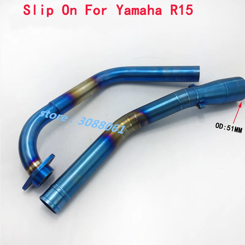 Синяя выхлопная труба средней длины глушитель полная система для Yamaha R15 Tmax500 T MAX500