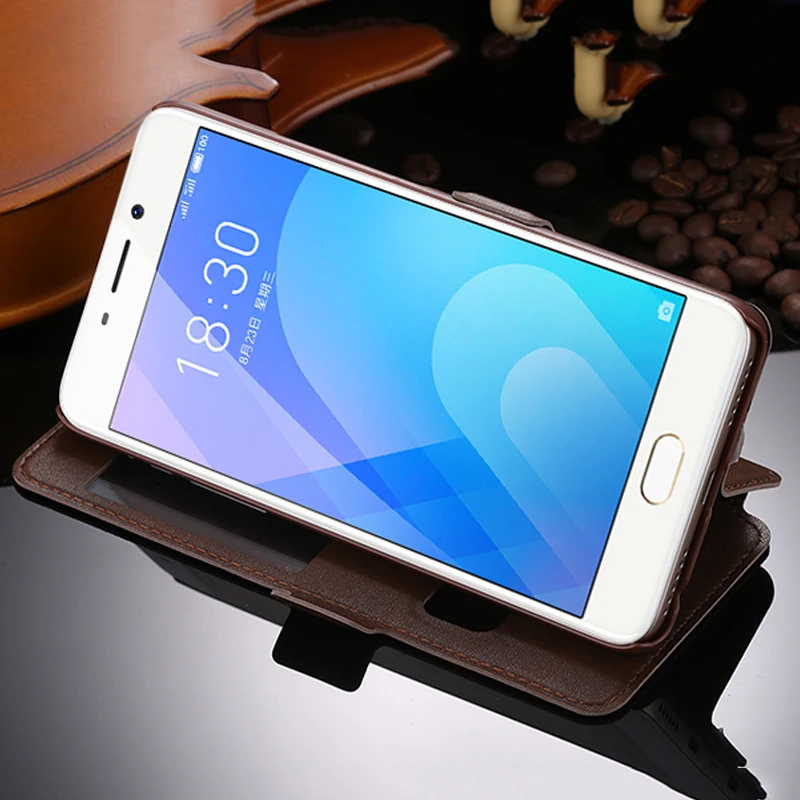 Чехол для Meizu m6 note, умный флип-чехол с подставкой, чехол s, высокое качество, из искусственной кожи чехол для Meizu m6 note, задняя крышка и Окно просмотра