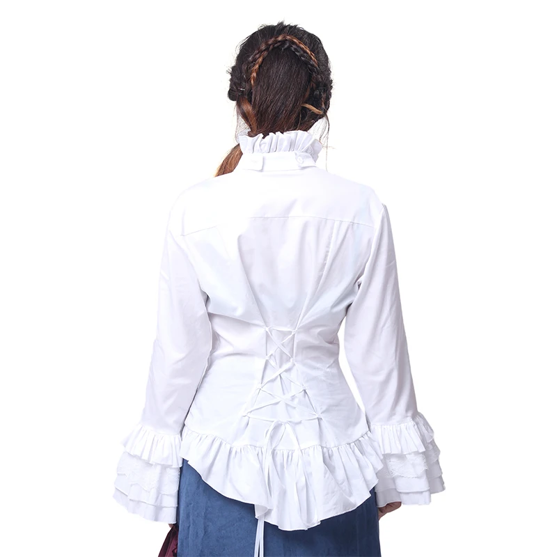 Блузка ROLECOS Женская белая с длинным рукавом|lolita costume|women cosplaywomens cosplay costumes |