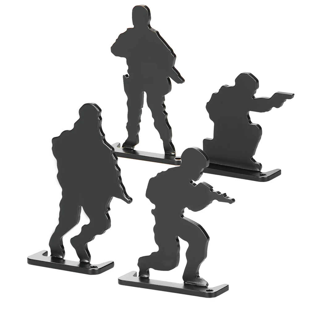 Металлический Airsoft стрельба цель 4 осанки армии Стиль (4 шт./упак.) Пейнтбольные