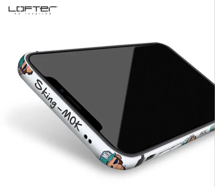Lofter классный металлический бампер для телефона для iPhone XS XR, чехол для телефона s для iPhone XS Max, чехол с мультяшным рисунком, алюминиевая силиконовая рамка, чехол - Цвет: smith silver