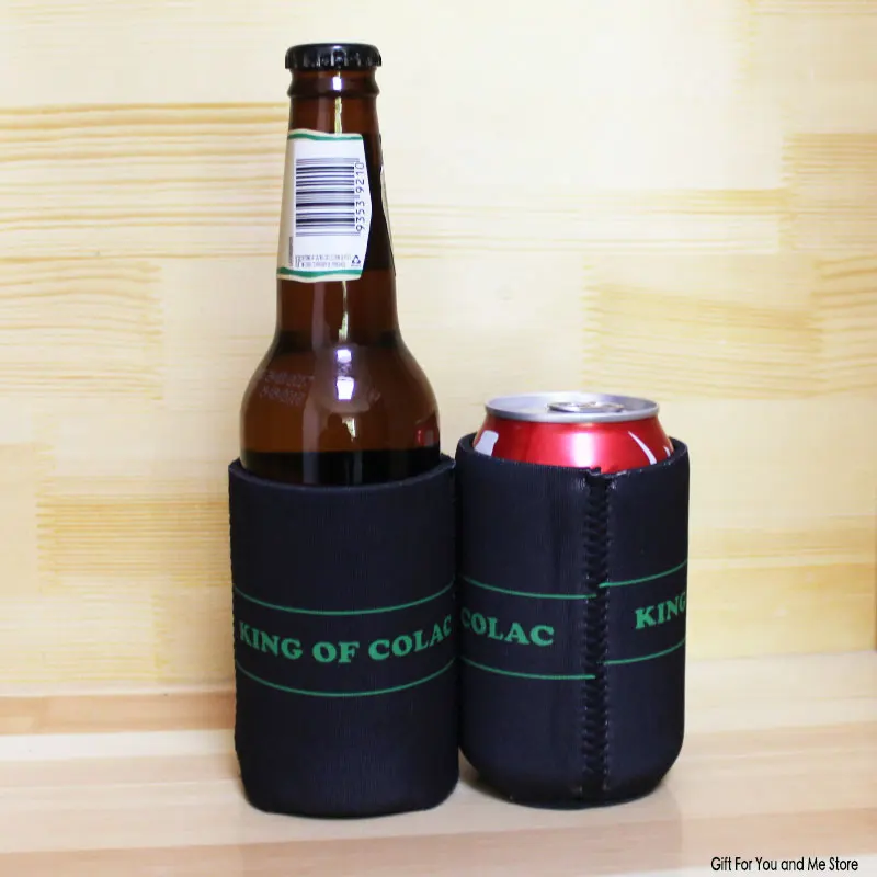 100pcs Custom Collapsible Can Cooler Folded Stubby Beer Folding Wedding Gift Customize Promotional Holders |