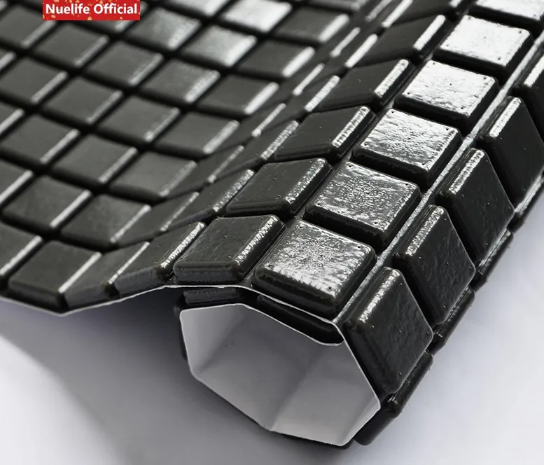 Черный 5 шт. 3D наклейки на стену мозаика ванная комната балкон водонепроницаемые наклейки утолщение ребенок анти-столкновения мягкая сумка самоклеющиеся обои - Цвет: Черный
