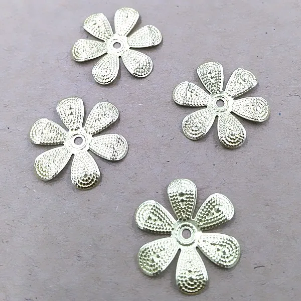 16 мм винтажный филигранный цветок амулеты разделительные бусины шапки заколки
