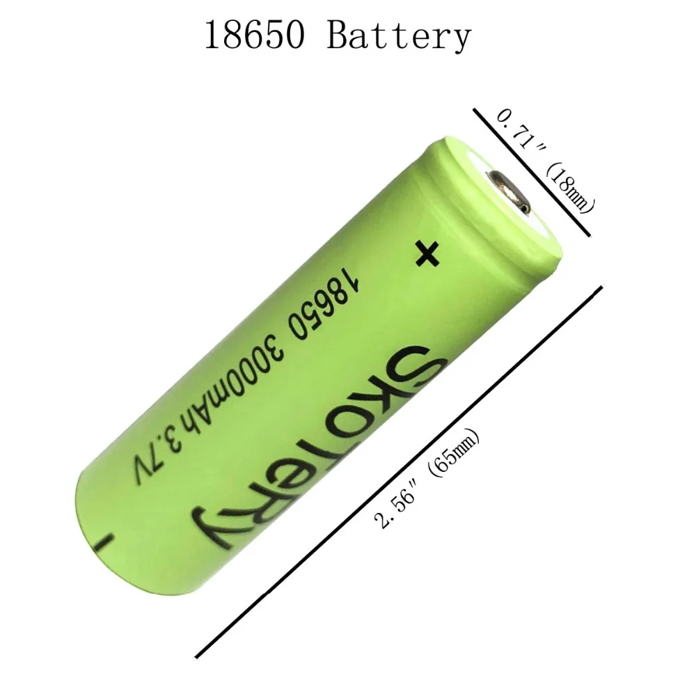 2 шт много SkoTeRy green 18650 3000mAh 3 7 V литий ионные аккумуляторы литиевая батарея Baterias Bateria