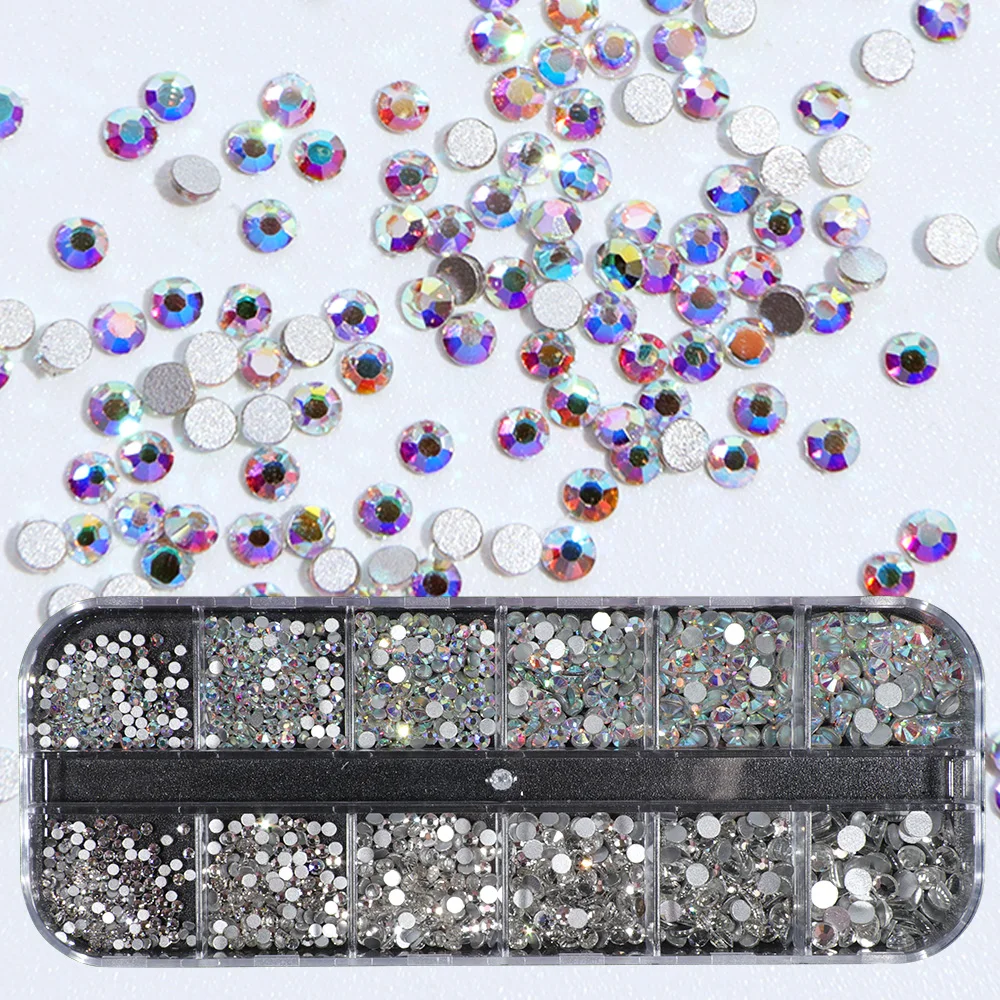 12 сетки/набор плоская задняя поверхность без горячего клея хрустальные стразы