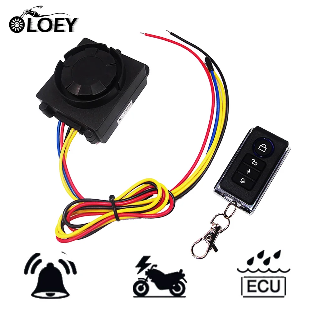 12V сигнализация для мотоцикла 125dB Мотоцикл Скутер противоугонная система