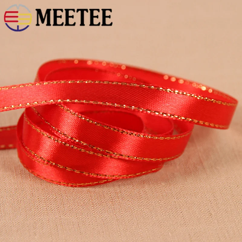 Meetee 5 шт. 1 см (3/8 &quot) 22 м Рождественская лента для Хэллоуина двойная Пномпень