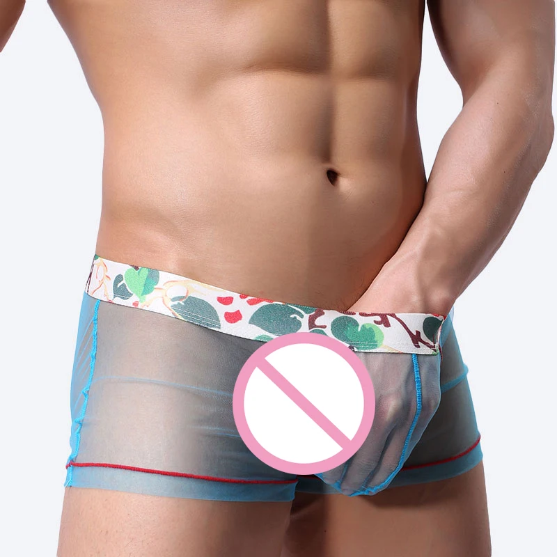 Soutong мужские боксеры мужское нижнее белье Calzoncillos Hombre Marca прозрачное сексуальное
