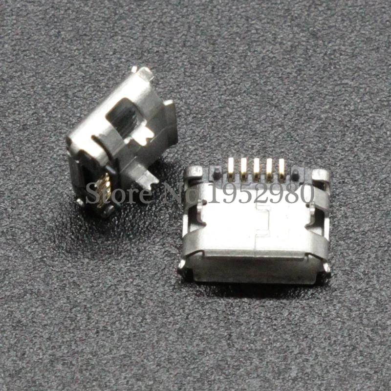 10 шт. Micro USB 5-контактный разъем типа B Гнездо порта Передняя шпилька 5 9 мм DIP с
