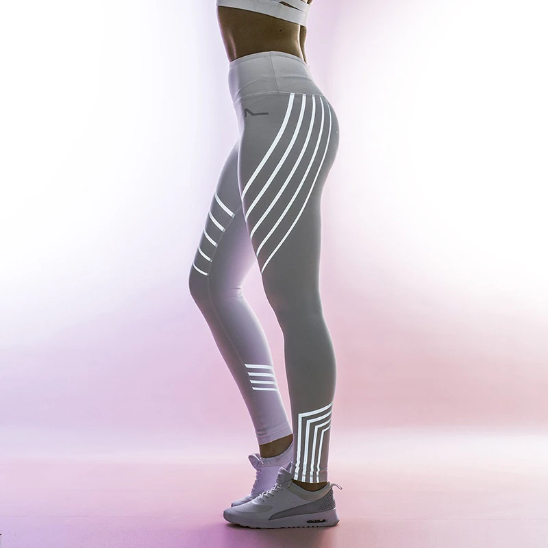 Новый стример цифровая печать Высокая талия обтягивающие спортивные