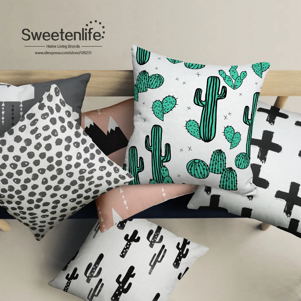 Sweetenlife из хлопка и льна Декоративные диванные подушки оптом на заказ подушка для