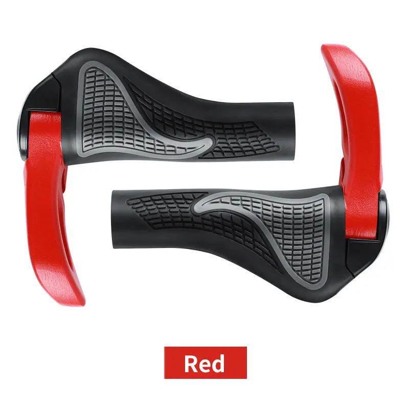 Red WEST BIKING велосипедные ручки, велосипедные ручки, запираемые, противоскользящие велосипедные ручки, диаметр 2,2 см, стандартные детали для горного велосипеда - Цвет: Red