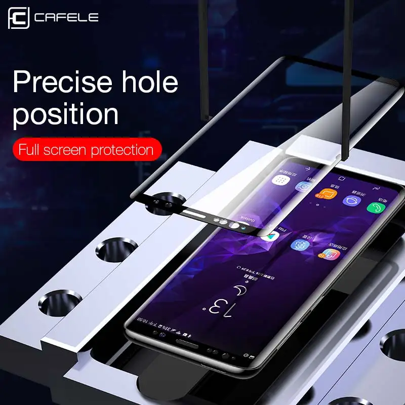 CAFELE 9D изогнутое закаленное стекло для Samsung Galaxy S9 полная изогнутая Защитная пленка