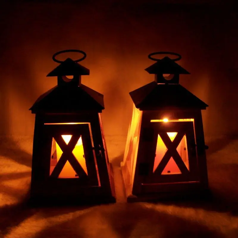 Деревянный подсвечник Hurricane ретро фонарь декоративная свеча винтажный стол|wood