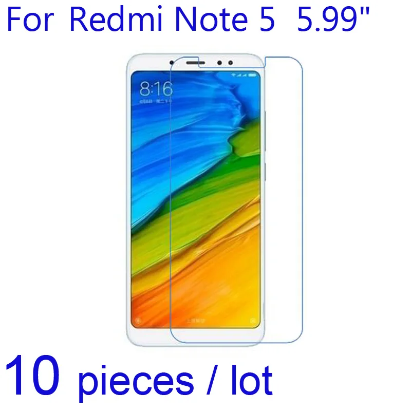 10 шт./лот защита для экрана Redmi Note 5 мягкая прозрачная/матовая/нано Противоударная
